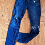 American Eagle  Outfitters Stretch Ripped Distressed Jeans Womens Size 0 Photo 0