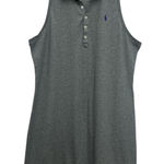 Ralph Lauren  Sleeveless Polo Dress Size XL Gray Cotton Classic Preppy Photo 0