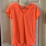 Bcg Orange V Neck Side Slit Short Sleeve T-Shirt S Photo 0