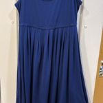 Lucy & Laurel  ROYAL BLUE DRESS TANK STYLE SMALL WAIST BAND THEN GATHERED Photo 3