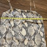 H&M Flowy Snakeskin Print Boxy MIDI Dress SpaghettiStraps Gray Beige White Med Photo 5