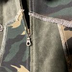 wilson's leather  Suede Patchwork Camo Vest w/ Faux Fur Collar Photo 4