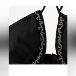 ZARA NWT SATIN BEADED TIE FRONT TOP Photo 9