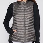 Athleta Downkind Down Puffer Vest in Silver Bells Gray Photo 8