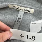 Michael Stars Sweater Womens One Size Grey Black Colorblock One Shoulder Poncho Photo 2