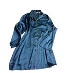 Soft Sensations 2X Pajama Set Womens Blue Gold Trim Sleepwear Loungewear Size XXL Photo 2