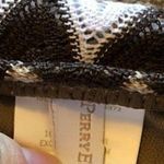 Perry Ellis NEW NWT Brown Tan White Chevron Crochet Knit Y2K Bikini Bottom Small Photo 5