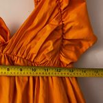 For Love & Lemons  Clementine Dress ruffle puff Orange M Photo 7