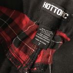 Hot Topic  Distressed Black Jeans Ripped Knees Plaid Top Design High Waist Photo 10