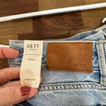 AE77 Womens Jeans 2 NWT Slouch Medium Wash Straight Organic Cotton Denim Blue Photo 1