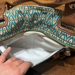 Fossil  Key-per Floral Patterned Tote with Brown Handles, Key Charm Photo 3