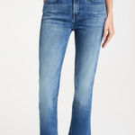 Mother The Runaway Step Fray Jeans Womens 26 A Night In Havana Wash Denim Flare Blue Photo 0