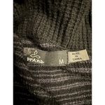 prAna  cowl neck sweater dress grey and black women's medium wool blend Photo 3
