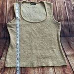 Kalico Women’s Sleeveless Scoop Neck Gold Metallic Knit Top Size Medium Photo 4