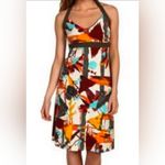 Patagonia Iliana Halter Dress Abstract Fall Design Halter ALine Organic Cotton L Photo 7