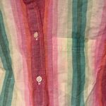J.Crew  Linen Classic Fit Rainbow Striped Long Sleeve Shirt Photo 9