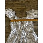 Sabo Skirt Gray Camryn Off Shoulder Floral Print Lace Up Mini Dress Size Small Photo 10