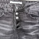 Celebrity Pink Button Fly Black Distressed Jeans Size 9 Photo 7