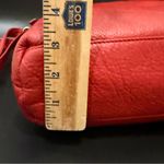 JACK GEORGES Red Leather Voyager Zip Top Crossbody Hobo Shoulder Bag Photo 10