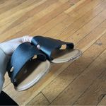 West Loop Black and Tan Slip-On Sandals with Suede Straps Photo 1