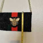 Pria Handcrafted Bee Envelope Black‎ Clutch NWOT Beaded Wallet Photo 5