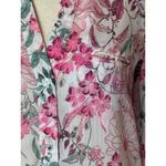 Kut From The Kloth ‎ Shirt Women XS Pink Floral Sheer Jasmine Chiffon Button Down Photo 6