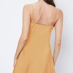 SheIn Mustard Yellow Cowl Neck Satin Slip Dress Gold Size M Photo 5