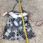SO 🆕  tie dye black halter tankini swim top xs Photo 2