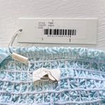 Petersyn New Smocked Ruffle Strap Tami Top Aqua Blue White Stripe Photo 8