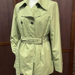 Calvin Klein Lime Green Belted Raincoat with removable lining size 6 Photo 0