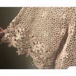 Hazel‎ crochet lace top beige medium boho tan Feminine, Floral Details, Unique Photo 4