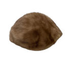 Boutique Vintage cira 1070s Faux Fur Cap Brown Soft Mod Retro Winter Cozy Small - Medium Photo 6