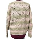 Sanctuary Pointelle Sweater Mock Neck Pullover Pink Moonlight Multi NWT XL Photo 7