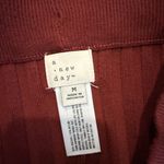 A New Day burgundy knit accordion pleat midi skirt size M Photo 2