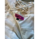 Morgan & Co Women's Size 2 White Embroidered Baby Doll Mini Dress Prom Night Out Photo 5