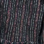 Farm Rio NWT  Lurex Stripes Mini Dress‎ One Shoulder Statement Sleeve reg $265 Photo 5