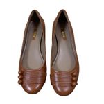 Ecco  Leather Ballet Flats 39 Brown Comfort Classic Round Toe Shoes Photo 2