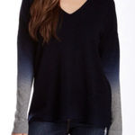 Vince Wool Cashmere V Neck Oversized Ombré Sleeves High Low Sweater S Photo 0