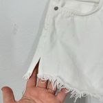 Citizens of Humanity Premium Vintage Annabelle Long Relaxed Shorts White Raw Hem Photo 10