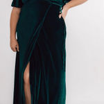 Baltic Born  Meghan Velvet Maxi Wrap Dress | Sz XXXL |Deep Green | Photo 0