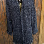 Madewell black cardigan with fringe detail and pockets S 100% cotton Photo 0