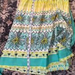 Donna Morgan Vintage Silk Womens Size 6 Geometric Floral Print Midi Dress Photo 1