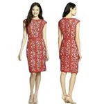 Tadashi Shoji Lace Overlay Sheath Dress 4 Womens Fully Lined Back Zipper Photo 1