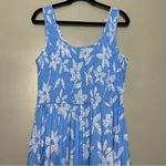Steve Madden NWT  Carly Azure Blue White Maxi Sundress Floral Women’s Size L Photo 2