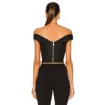 RTA Jewel Off The Shoulder Corset Top Black Womens Size 2 Photo 2