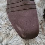 Easy Street  Vintage Brown Suede Leather Square Toe Block Heels Size 8 Photo 2