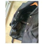 Hawke & Co Faux Fur and Suede Overcoat Size large Black Reversible Faux Mink Photo 13