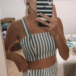 Forever 21 blue and white stripped two piece set Photo 0