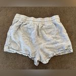 Athleta  Cabo Linen 4“ Shorts Size 18‎ Blue Plus Size Summer Beach Vacation Photo 2