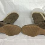 Aquatalia  Women Mid Calf Wedge Leather Winter Boots Sz. 38/8.5 US Brown  EUC Photo 7